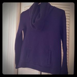 J. Crew cowl-neck sweatshirt with pockets.